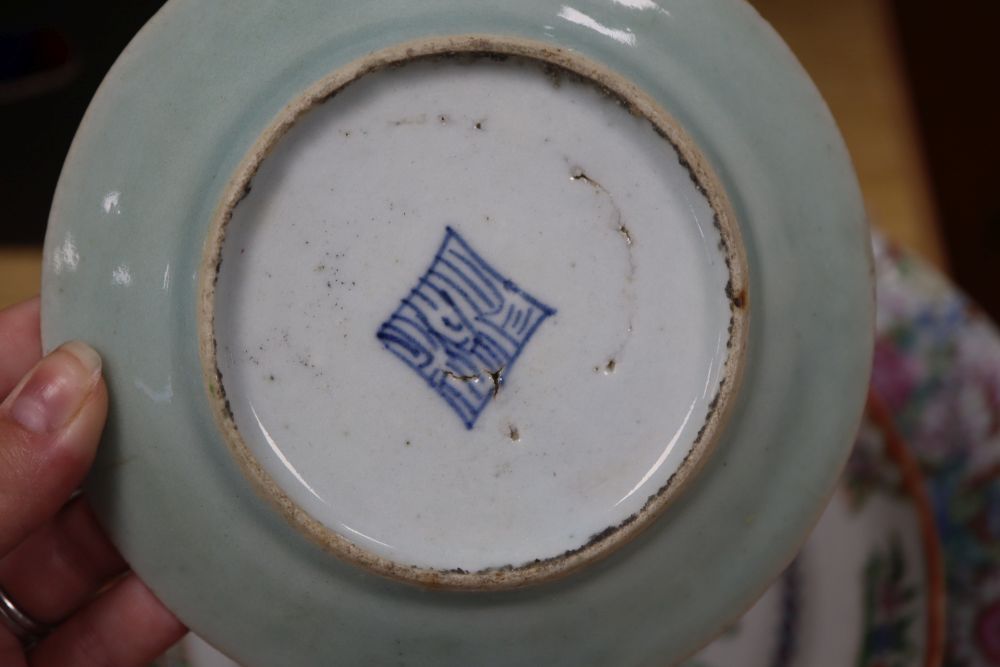A collection of Oriental chargers and plates,